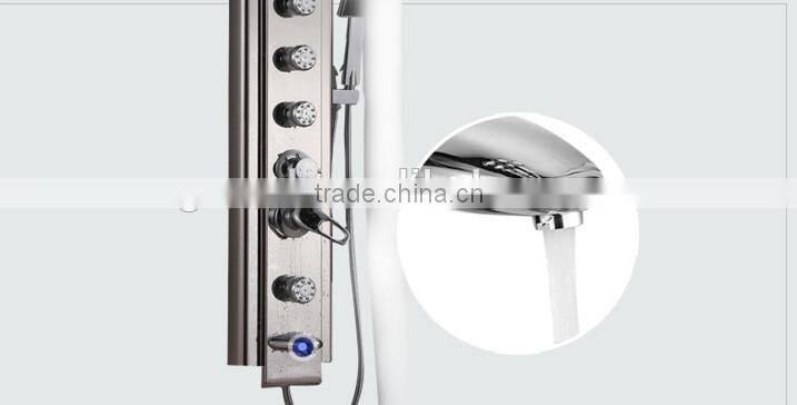 China supplier LED 304 stainless steel column set shower panel Y-002