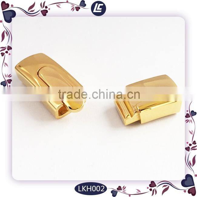 c-shaped stainless steel clasps for leather bracelets closure