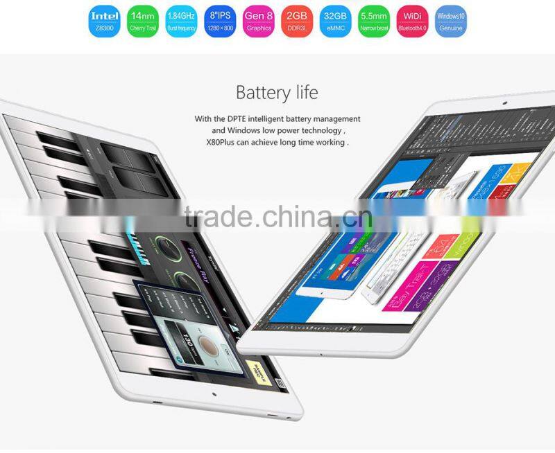 8" Plus Dual Boot Tablet PC Intel Atom 5 Z8300 1.44GHz 2GB 32GB WGA IPS Screen Bluetooth 4.0 HDMI Bluetooth 4.0