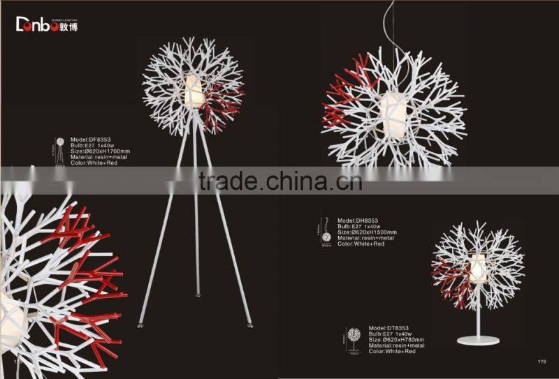 2016 new product christmas decoration resin Dendrite lamp modern pendant light