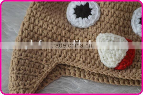 Handmade milk cotton baby crochet turkey hat