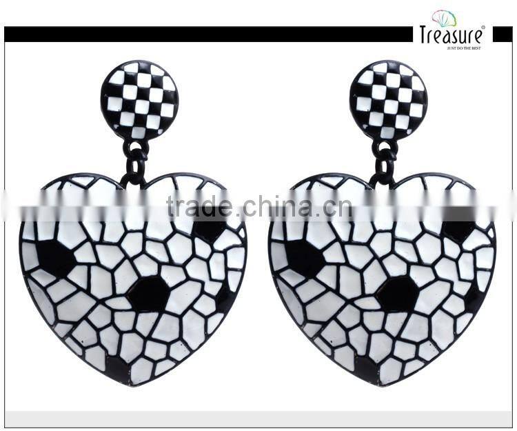 Wedding jewelry mix color rhinestone heart shape stud earrings jewelry in fashion style