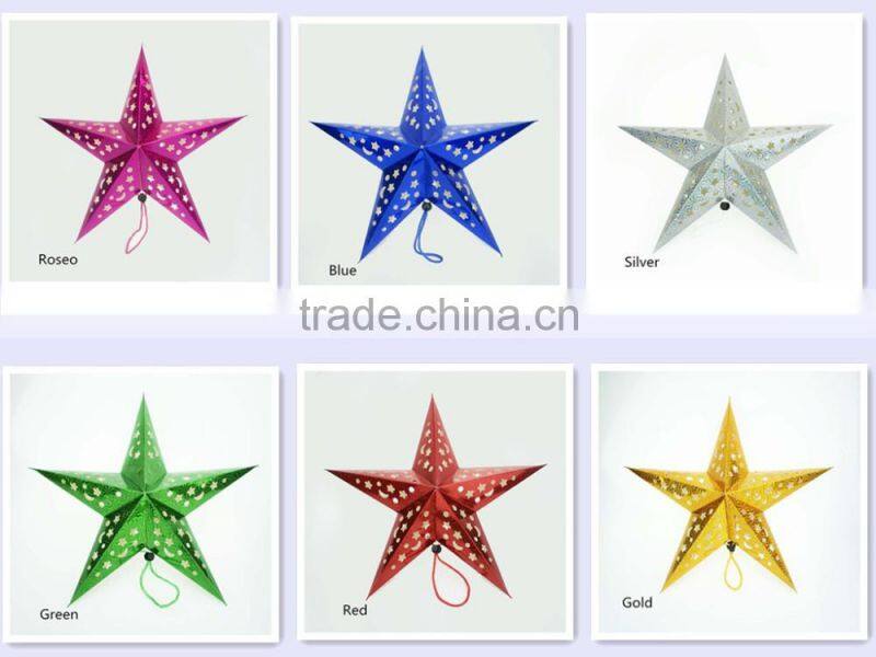 Star shape paper angle ornament for Christmas decoration