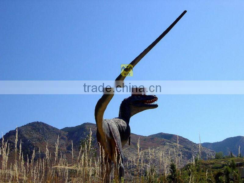 Long tail dinosaur in outdoor theme park