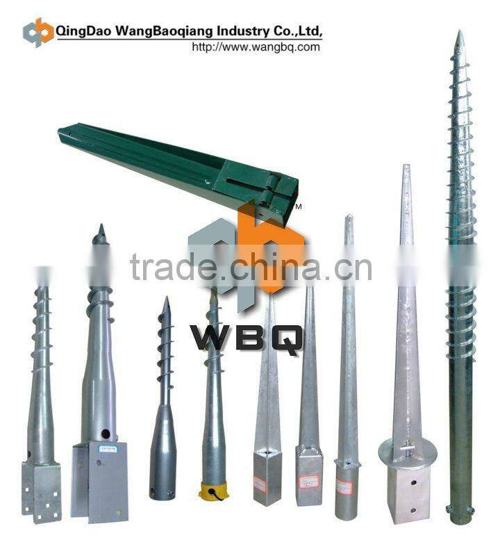 F114*2000*220 Hot dipped galvanzied ground anchor with flange