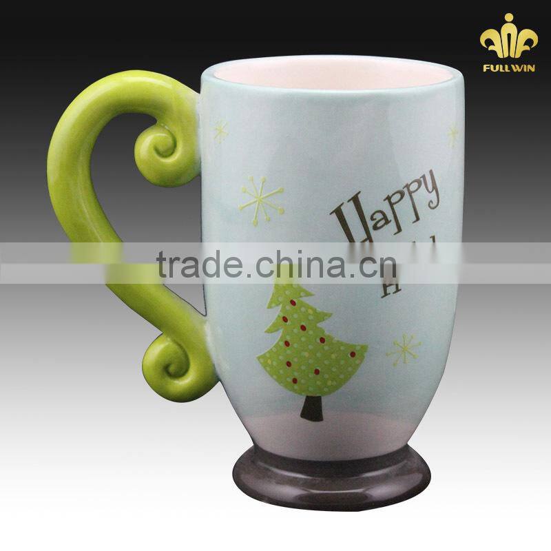Factory directly wholesale ceramic mugs for happy holiday