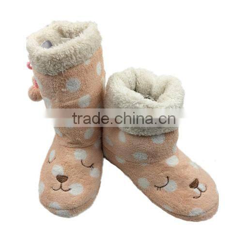 New design pink fluzzy princess woman slipper