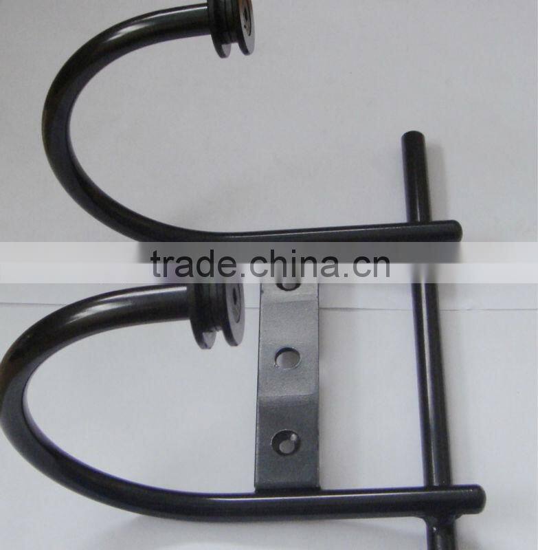 black metal office chair leg