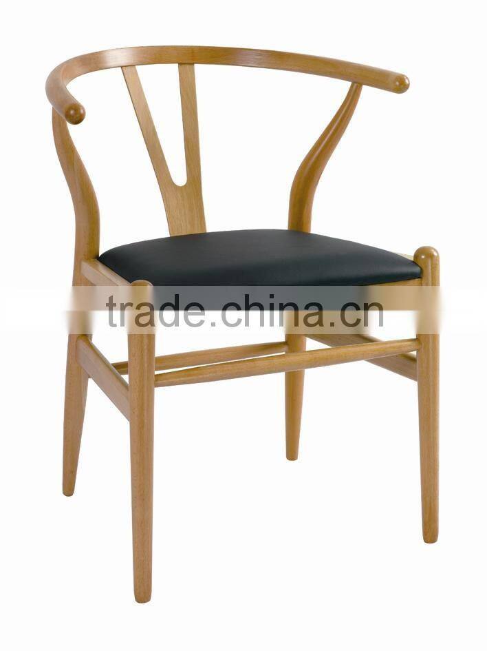 Antique Y-Shape Restaurant Furniture Solid Wood Arm Chair