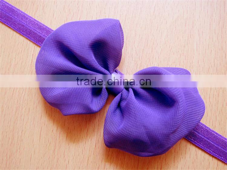 mix colors chiffon bowknot top baby headband wholesale