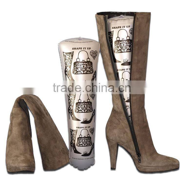 fishnet inflatable shoe tree,plastic boot shaper