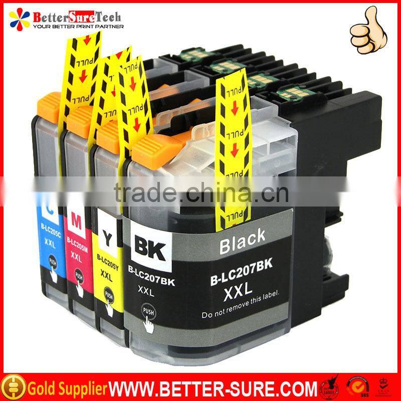 Premium LC205 C LC205 for brother ink cartridges used on Brother MFC-J4620DW/J5520DW printer