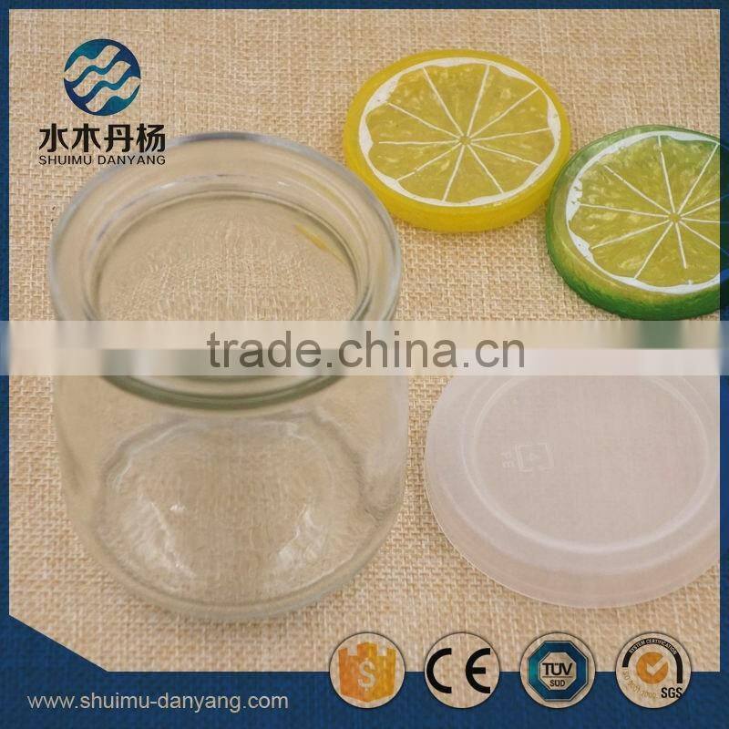 150ml clear wide mouth pudding bottle glass milk bottle