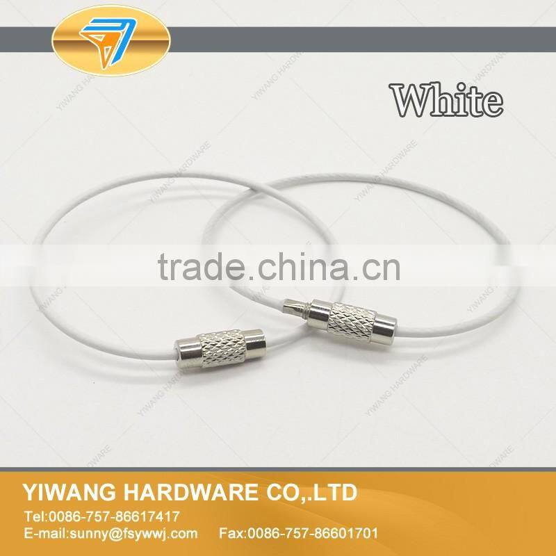 Outdoor Hiking Bright Green Stainless Steel Wire Key Ring