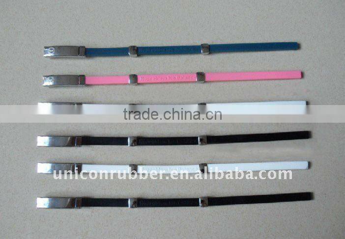 quality silicone bracelets with metal clip