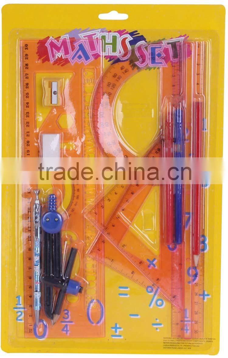 15CM Colorful Drawing Ruler set 4pcs geometry set