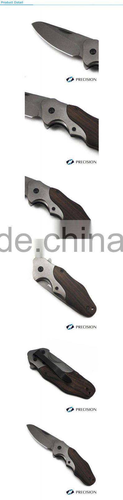 Wooden Handle Small Folding Utility Knife