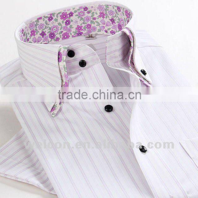 100% cotton stylish Italian style long sleeve latest design fashion business dress white men's brand shirt