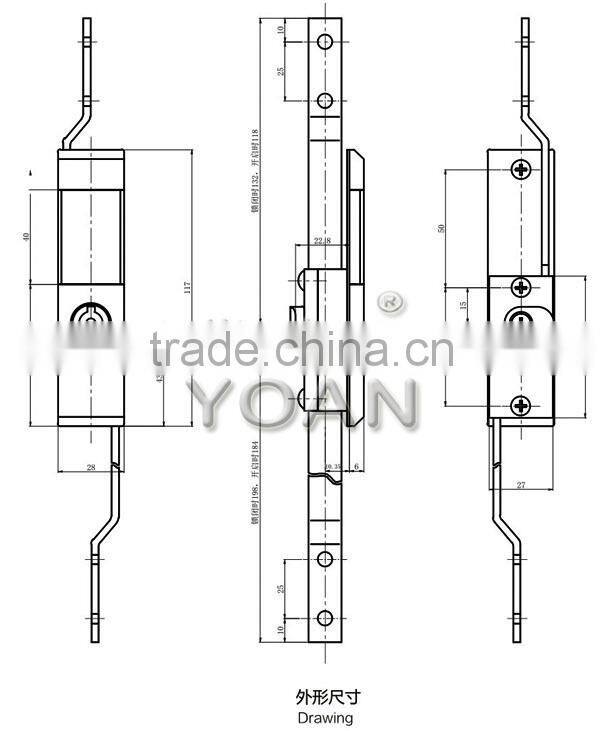 the safe rod control lock of key lock safe