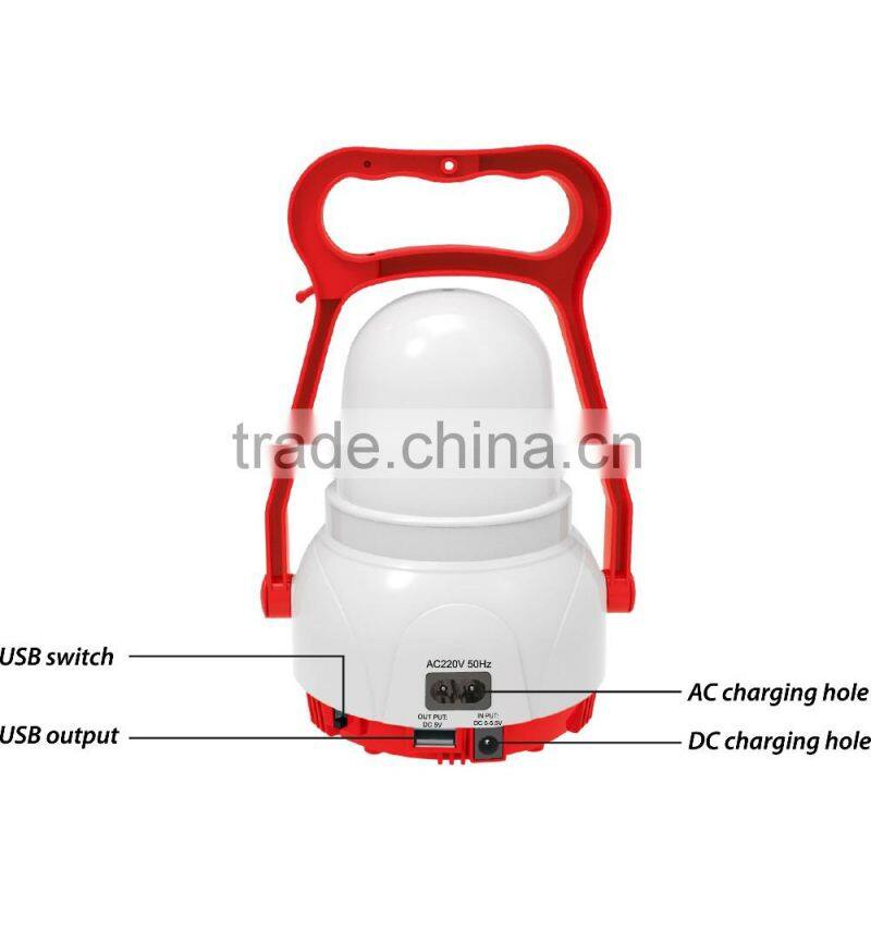 usb charging camping light with milky cover for mobile phone