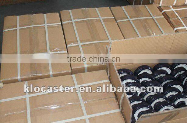 Supply 125mm PU shopping trolley caster