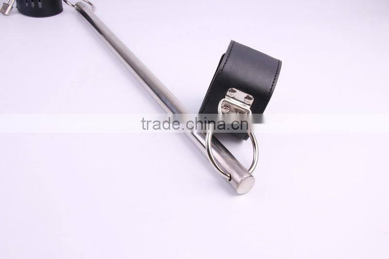 Steel Ankle Cuffs,spreader sex toys bar with leather wrist cuff and ankle cuffs professional adult product factory