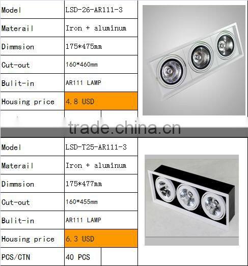 high cri architectural dimmable cob led ar111 spot downlight