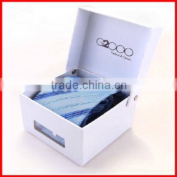 Luxury White Custom Cardboard Tie Gift Packaging Box Wholesale