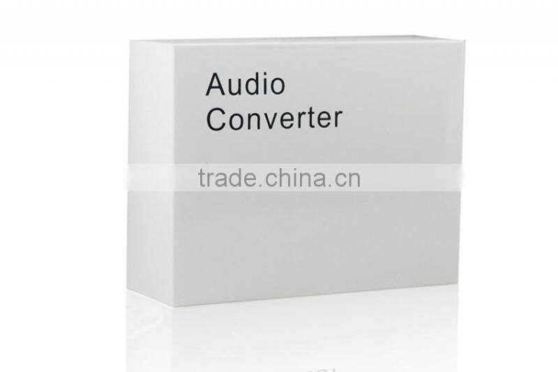 Shenzhen manufactured plasic housing Digital Coaxical Toslink to Analog R/L 3.5mm Audio Converter