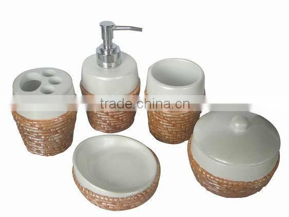 high quality fancy resin bath accessory sets