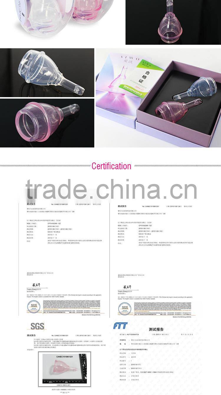 reusable women feminine hygiene care menstruation period cup