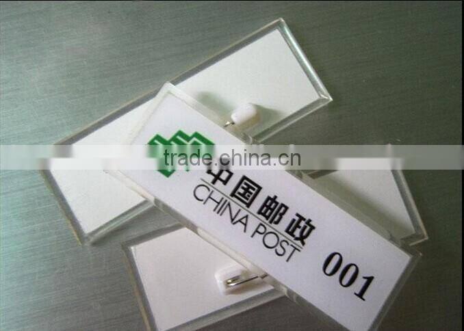 Plastic name badge clip