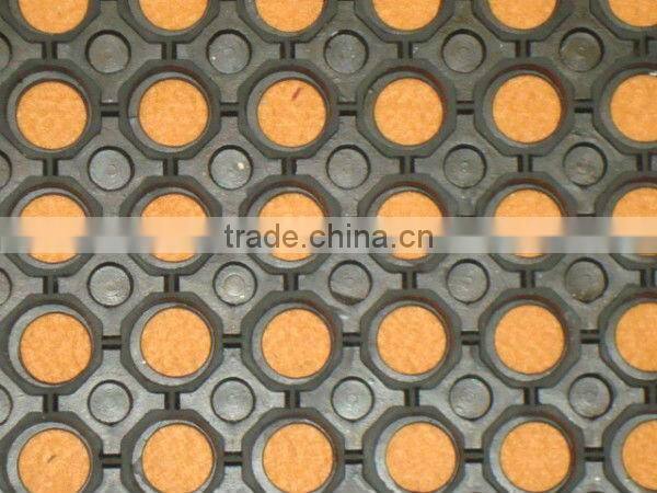 Stair rubber mat with holes