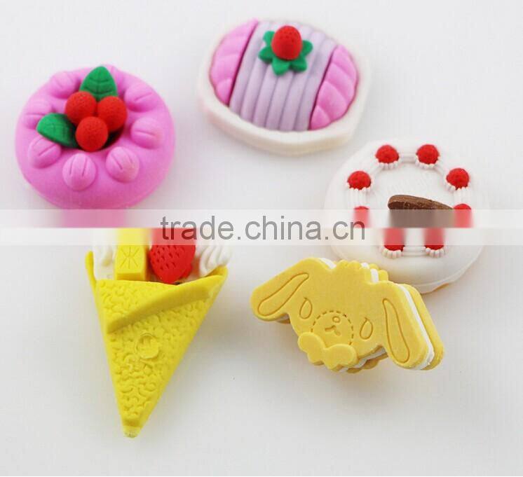 Novelty food shaped erasers