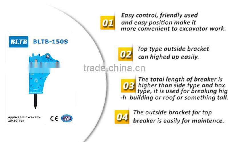 BLTB-150 excavator attachment for breaking rock& stones(hydraulic rock breaker)