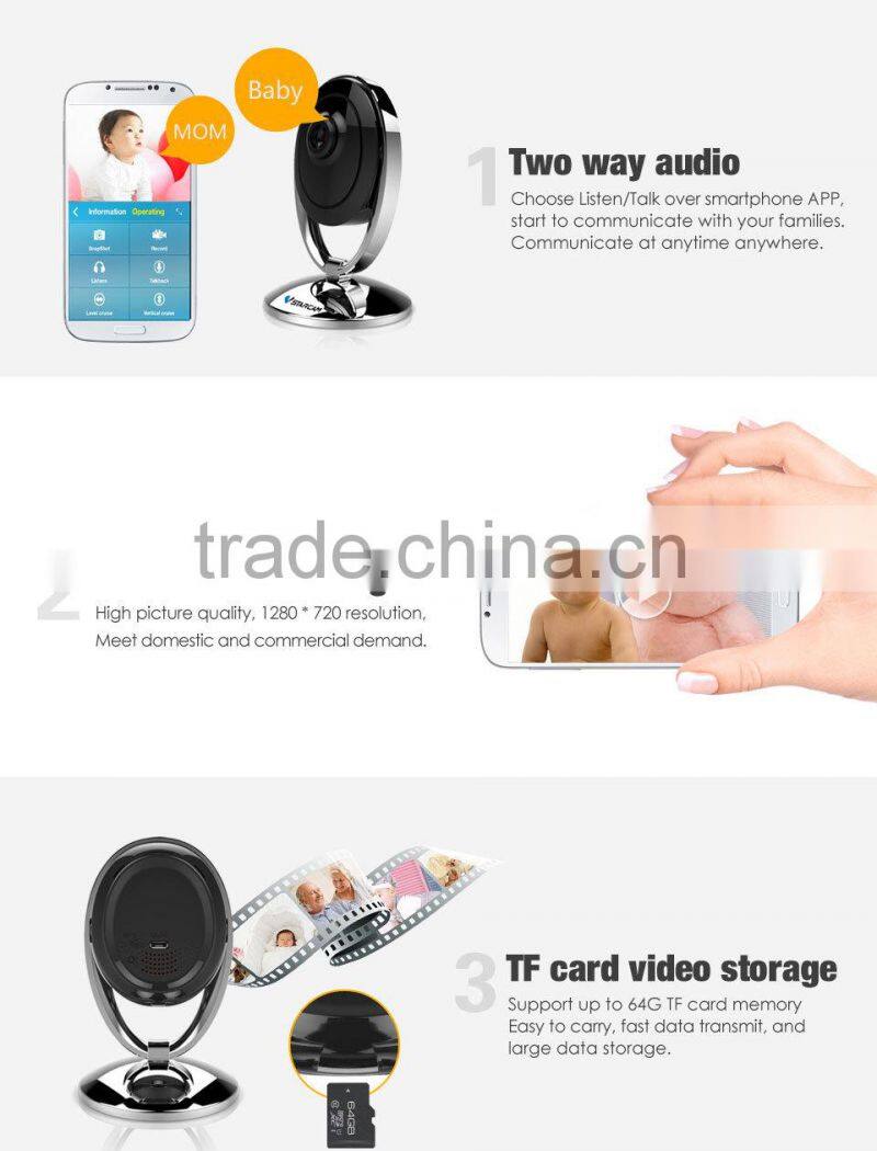 720P H.264 IR Motion Wifi H.264 2 way audio ip network baby cam camera