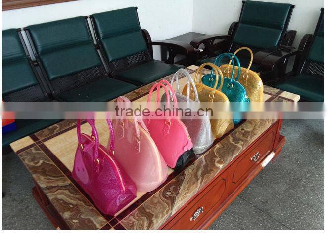 glamour transparent pvc colorful hand bag woman made in china