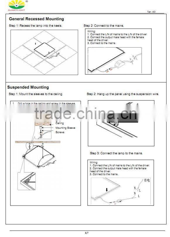 2016 hot sale high brightness 12W 18w 36w 40w 54w 72w 150w outdoor led panel light warranty for 3 years