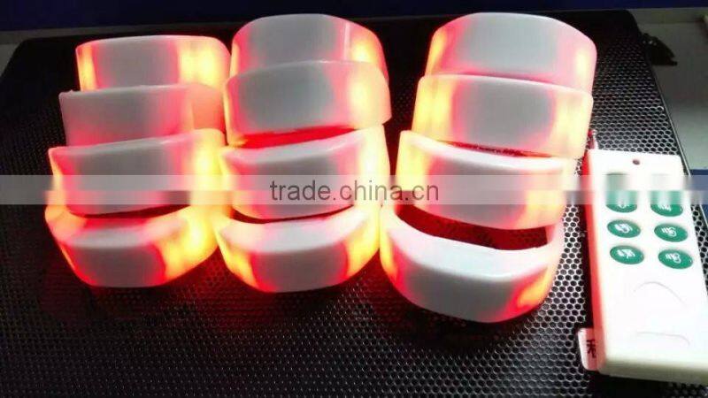 Wholesale Custom Remote Control LED Flashing Bracelet, Silicone LED Light Wristband