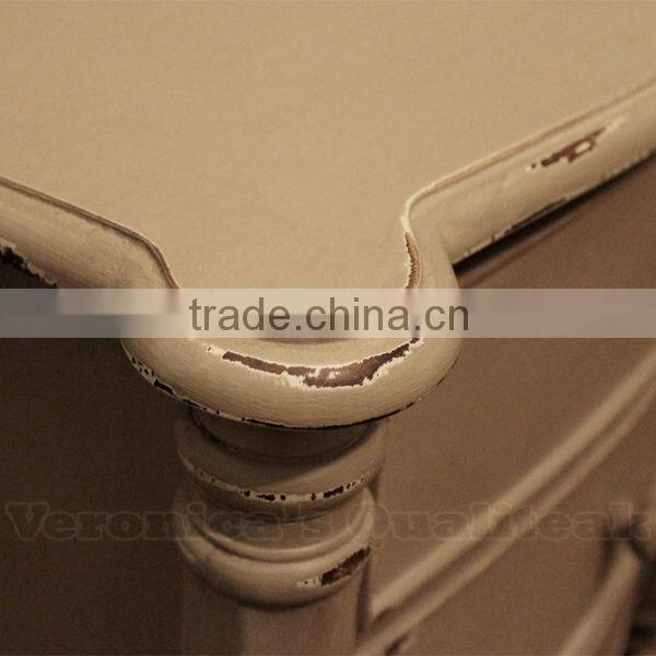 Antique Bedside Table With 3 Drawers - Adriana Nightstand Series