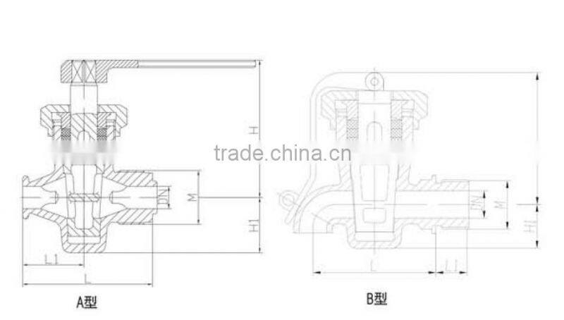 Marine male thread bronze cock valve