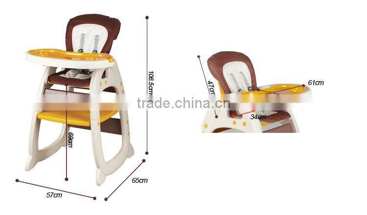 high quality 2 in 1 baby table chair plastic baby high chair