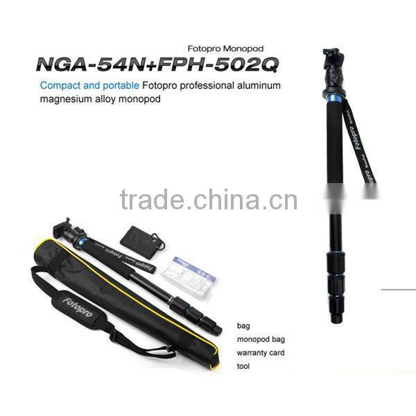 Fotopro 4 sections 25mm diameter with ball head professional aluminum monopod