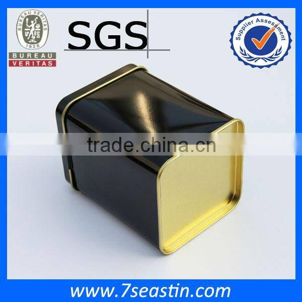 pure black wedding gift diamond tin box &good quality handwatch tin box