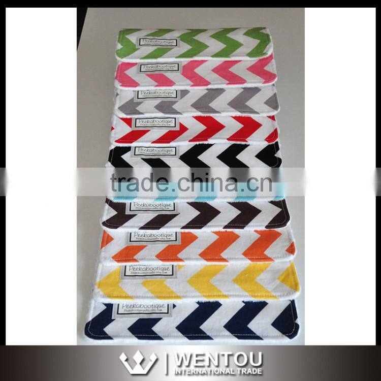 Red Blue Teal Absorbent Chevron Baby Bibs