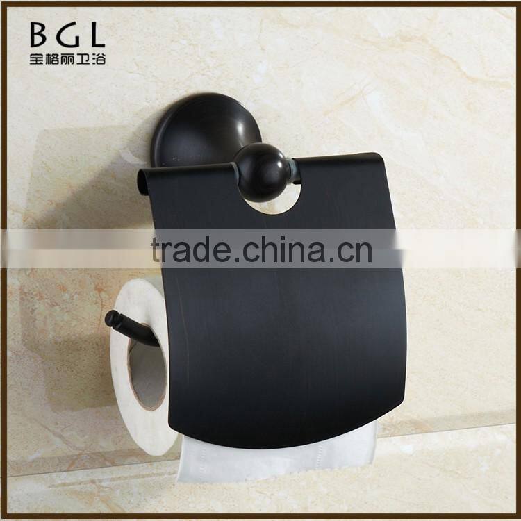 15733 American design china goods wholesale zinc alloy toilet paper holder black bathroom design