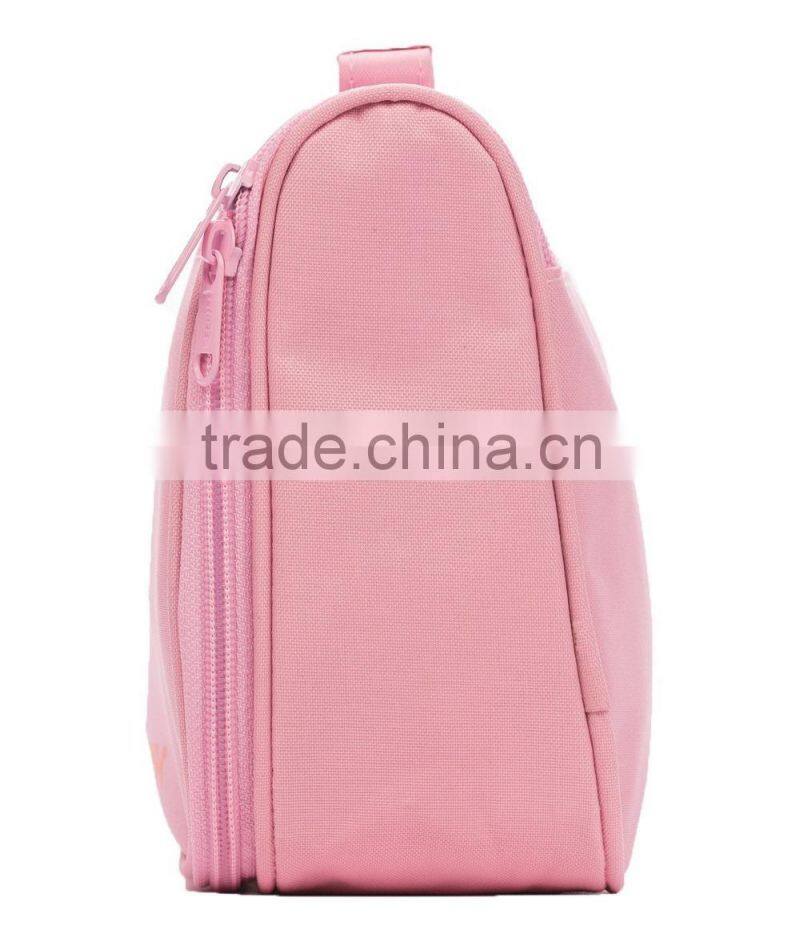 China mesh makeup bag double open