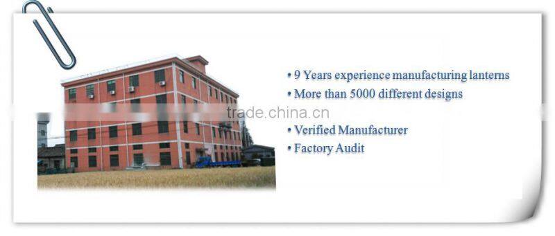 Big white plastic hurricane lantern with led candles