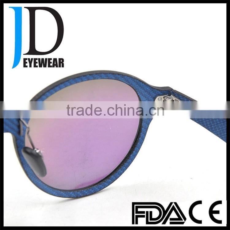 2016 hot custom print carbon fiber sunglasses green mirror
