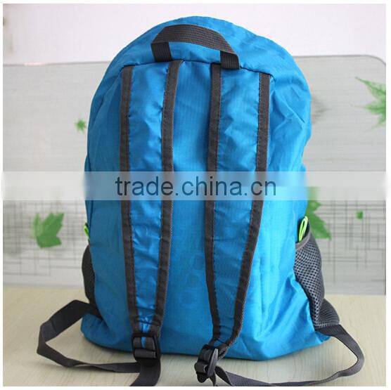 fashion outdoor waterproof fold nylon backpack storage bag for small quantity order